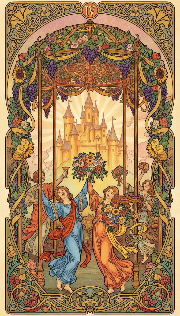 Four of Wands tarot card